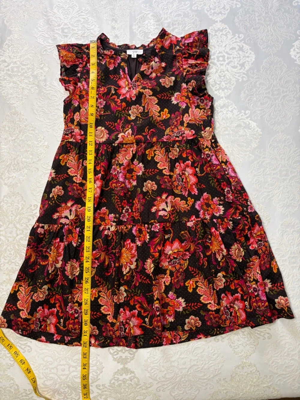 A Loves A Girls Tiered Bohemian Ruffle Sleeveless Dress Size XL